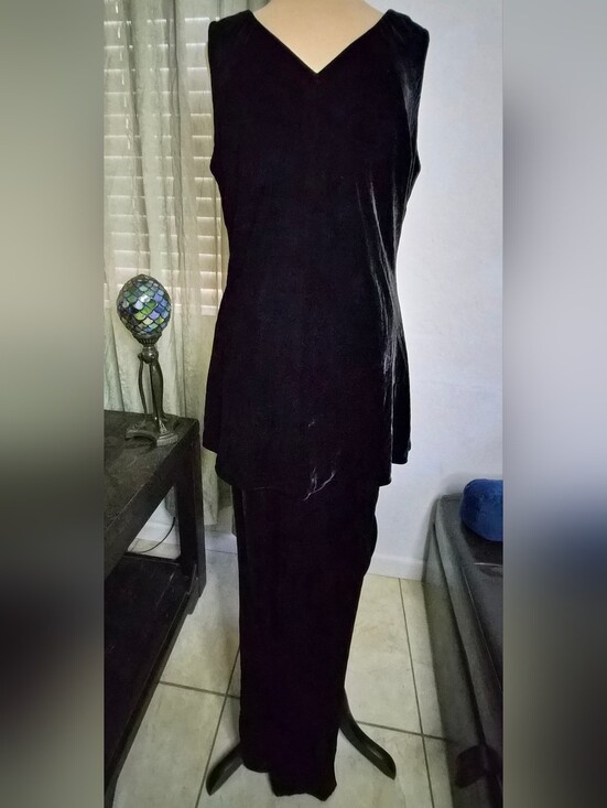 Spiegel Pants - Vintage Spiegel Rayon Silk Velvet 2-Piece Pant Suit Set NWT #0434
